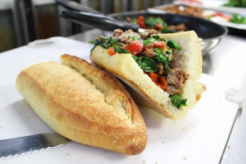 The vegan version of the Chef Mike's Grandma Special sub.